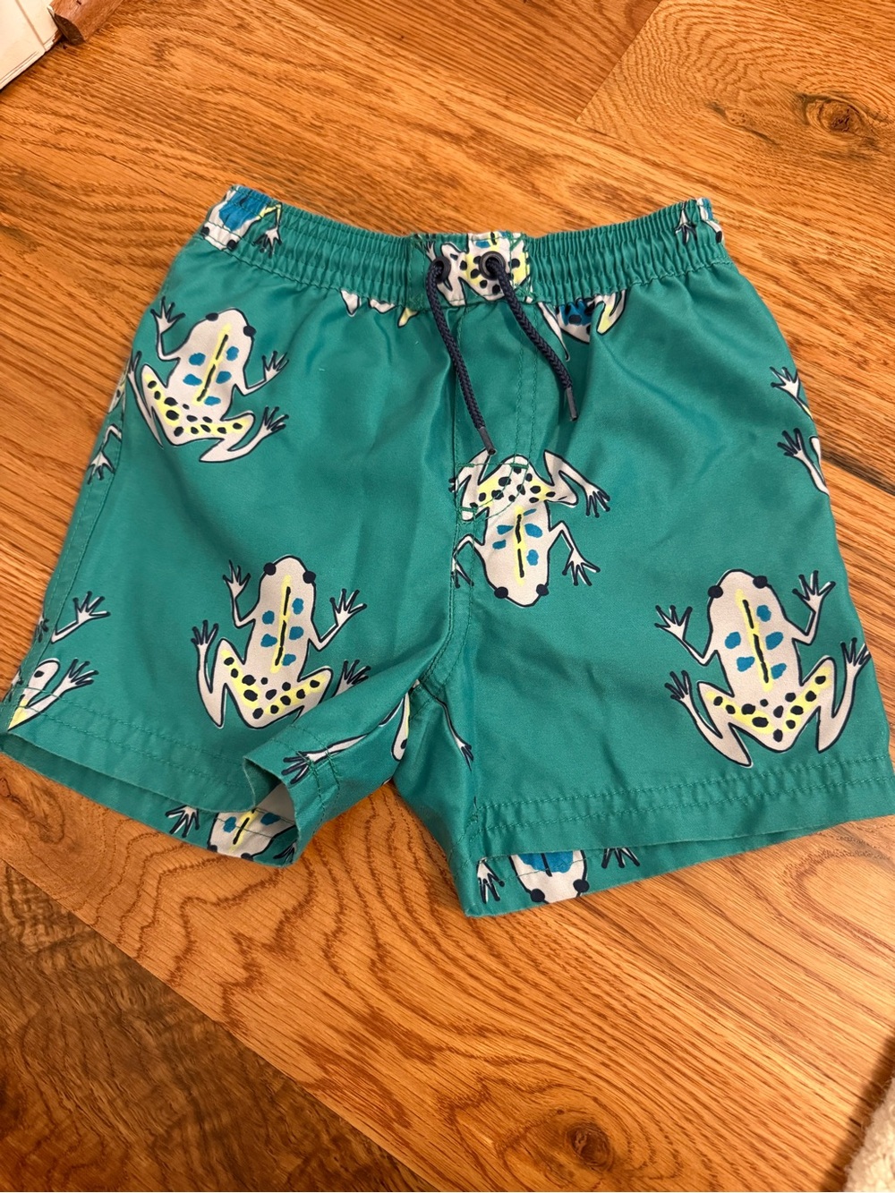 Tea Collection Toddler Boy Swim Trunks Size 2T Green Frogs
